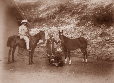 Chevaux à Simla, Queen Mab et Gladys - English Photographer