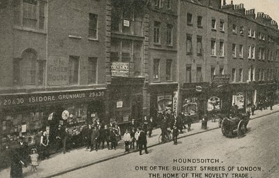 Houndsditch, une des rues les plus animées de Londres, le foyer du commerce de nouveautés, Londres - English Photographer