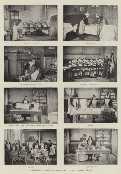 Leçons de ménage sous le London School Board - English Photographer