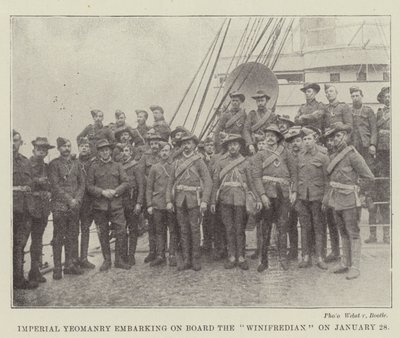 Imperial Yeomanry embarquant à bord du Winifredian le 28 janvier - English Photographer