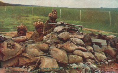 Équipage indien de canon Hotchkiss sur le front occidental, Première Guerre mondiale - English Photographer