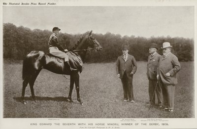 Roi Édouard VII avec son cheval, Minoru, vainqueur du Derby - English Photographer