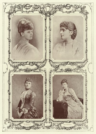 Lady Brooke, Lady Jane Seymour Combe, La Duchesse de Sutherland; Lady Borthwick - English Photographer