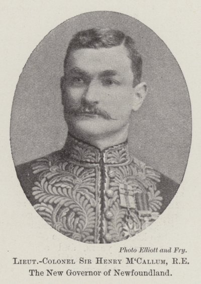 Lieutenant-colonel Sir Henry MCallum, RE, nouveau gouverneur de Terre-Neuve - English Photographer