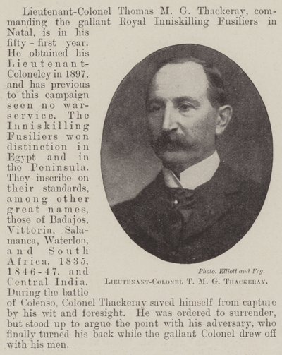 Lieutenant-colonel T. M. G. Thackeray - English Photographer