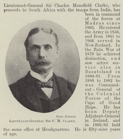 Lieutenant-général Sir C M Clarke - English Photographer