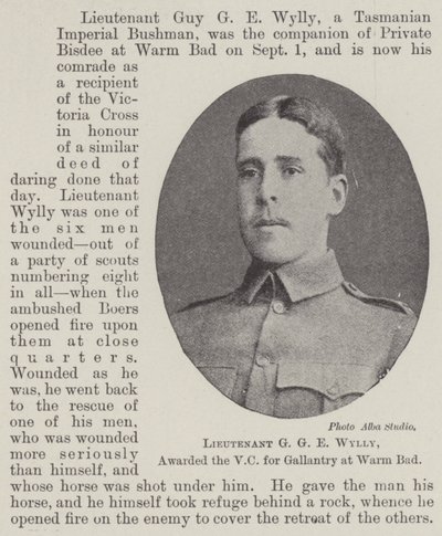 Lieutenant G G E Wylly, décoré de la VC pour bravoure à Warm Bad - English Photographer