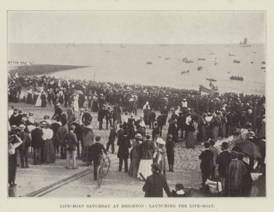 Life-Boat Saturday à Brighton, lancement du canot de sauvetage - English Photographer