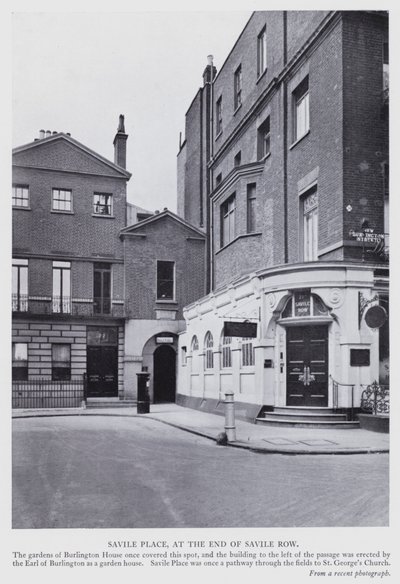 Londres : Savile Place, à la fin de Savile Row - English Photographer