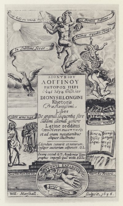 Longinus, G T pour G Webb, Oxford 1636 - English Photographer