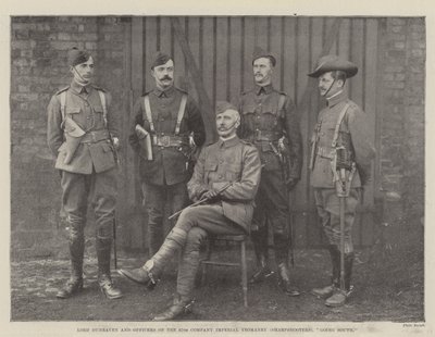 Lord Dunraven et les officiers de la 67e compagnie de l