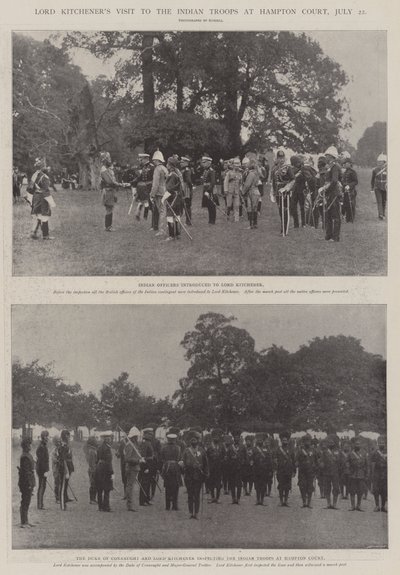 La visite de Lord Kitchener aux troupes indiennes à Hampton Court, 22 juillet - English Photographer