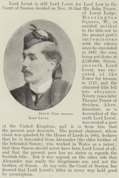 Lord Lovat - English Photographer