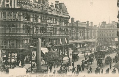 Ludgate Hill Station et New Bridge Street, Londres - English Photographer