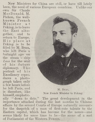 M. Beau, nouveau ministre français à Pékin - English Photographer