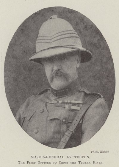 Le major-général Lyttelton, le premier officier à traverser la rivière Tugela - English Photographer
