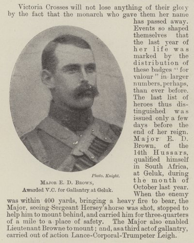 Major E D Brown, récompensé par la VC pour bravoure à Geluk - English Photographer