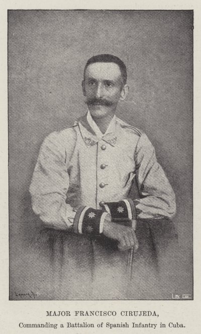 Major Francisco Cirujeda, commandant un bataillon d