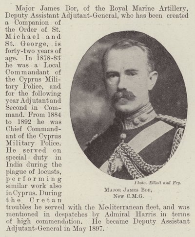 Major James Bor, nouveau CMG - English Photographer