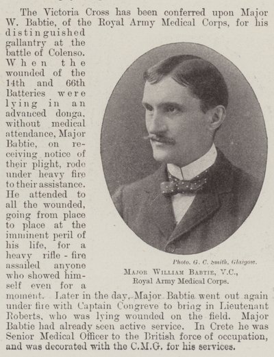 Major William Babtie, VC, Corps médical de l
