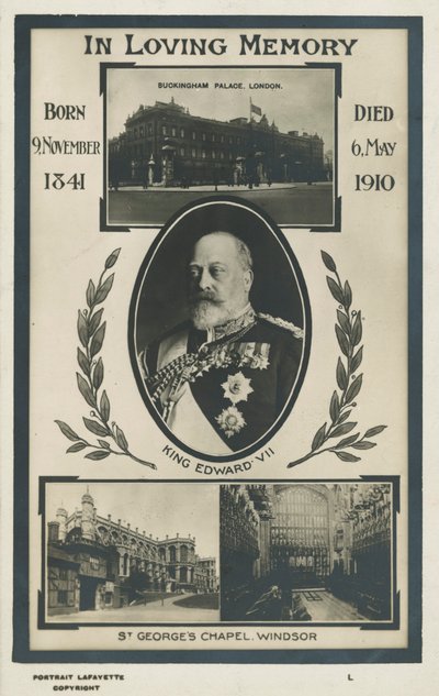 Carte commémorative pour le roi Édouard VII - English Photographer