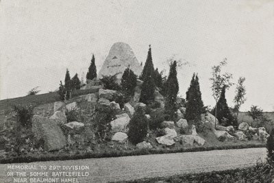 Mémorial de la 29e Division sur le champ de bataille de la Somme, près de Beaumont Hamel - English Photographer