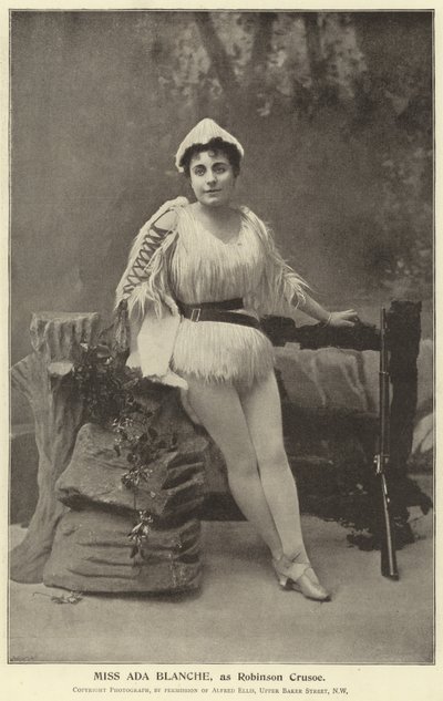 Mlle Ada Blanche, en tant que Robinson Crusoé - English Photographer