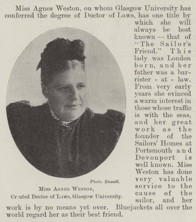Mlle Agnes Weston, créée docteur en droit, Université de Glasgow - English Photographer
