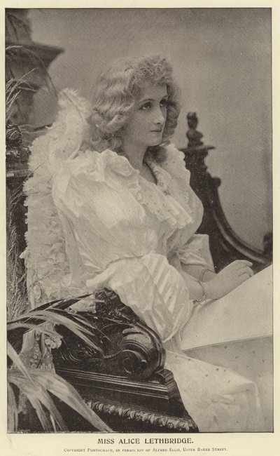 Mlle Alice Lethbridge - English Photographer