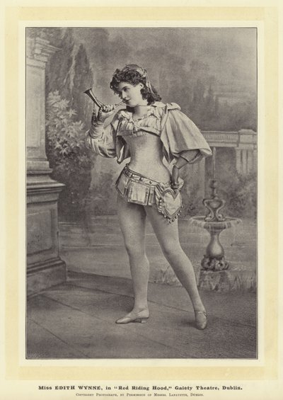 Miss Edith Wynne, dans Le Petit Chaperon Rouge, Gaiety Theatre, Dublin - English Photographer
