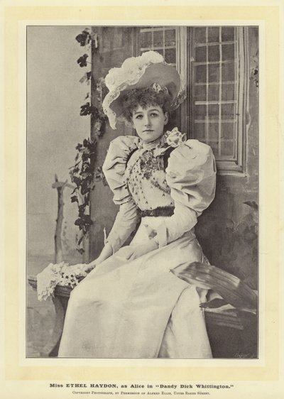 Mlle Ethel Haydon, en Alice dans Dandy Dick Whittington - English Photographer