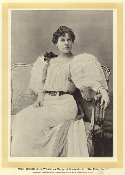 Mlle Jessie Millward, en tant que Margaret Marrable, dans The Fatal Card - English Photographer