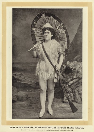 Miss Jessie Preston, en Robinson Crusoé, au Grand Théâtre, Islington - English Photographer