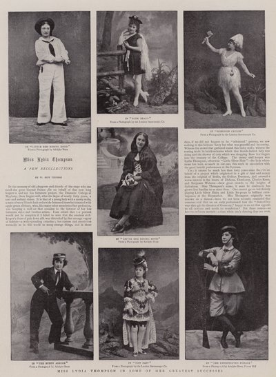 Mlle Lydia Thompson dans certains de ses plus grands succès - English Photographer