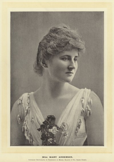 Miss Mary Anderson - English Photographer