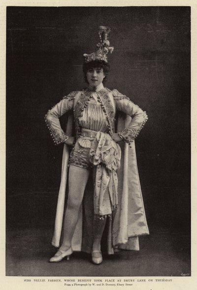 Mlle Nellie Farren, dont le bénéfice a eu lieu à Drury Lane jeudi - English Photographer