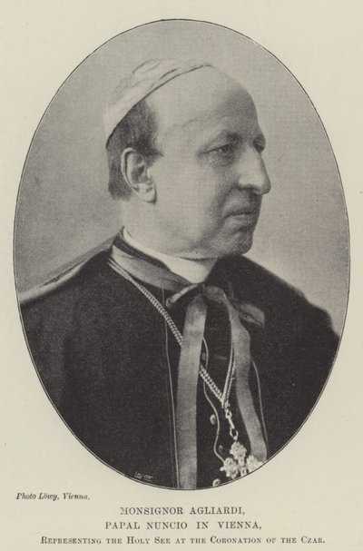 Mgr Agliardi, nonce papal à Vienne, représentant le Saint-Siège au couronnement du tsar - English Photographer