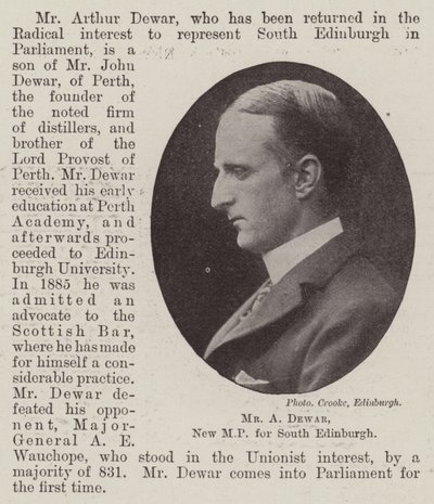 M. A. Dewar, nouveau député pour le sud d