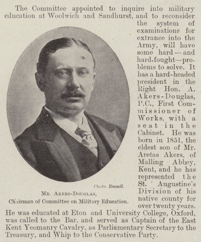 M. Akers-Douglas, président du comité sur l