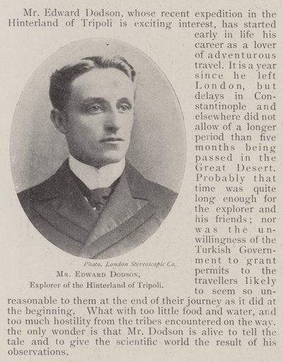 M. Edward Dodson, explorateur de l