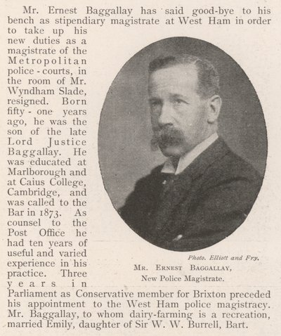 M. Ernest Baggallay, Nouveau magistrat de police - English Photographer