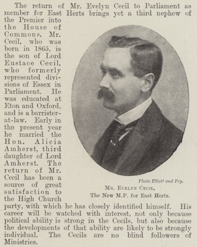 M. Evelyn Cecil, le nouveau député pour East Herts - English Photographer