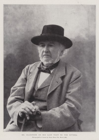M. Gladstone lors de sa dernière visite à la Riviera - English Photographer