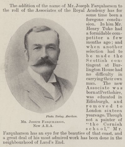 M. Joseph Farquharson, nouveau ARA - English Photographer