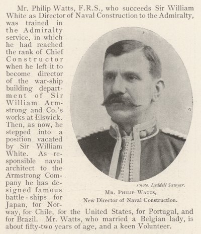 M. Philip Watts, nouveau directeur de la construction navale - English Photographer