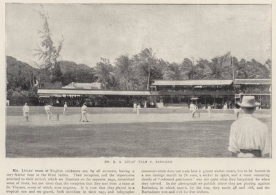 Équipe de M. R. S. Lucas contre la Barbade, cricket - English Photographer