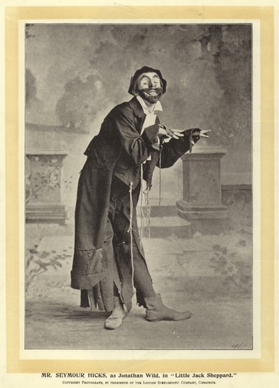 M. Seymour Hicks, en tant que Jonathan Wild, dans Little Jack Sheppard - English Photographer