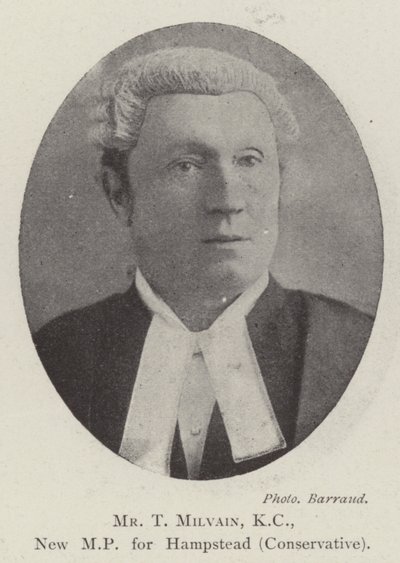 M. T Milvain, KC, nouveau député de Hampstead (Conservateur) - English Photographer