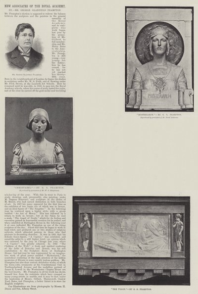 Nouveaux associés de la Royal Academy, M. George Glanfield Frampton - English Photographer