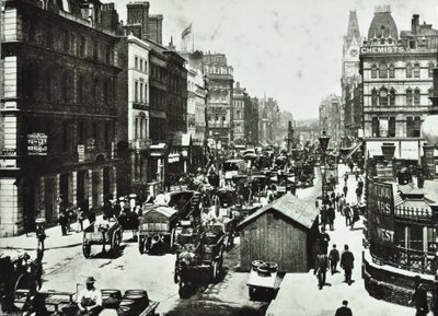 New Bridge Street, vers Ludgate Circus, City de Londres, 1890 - English Photographer